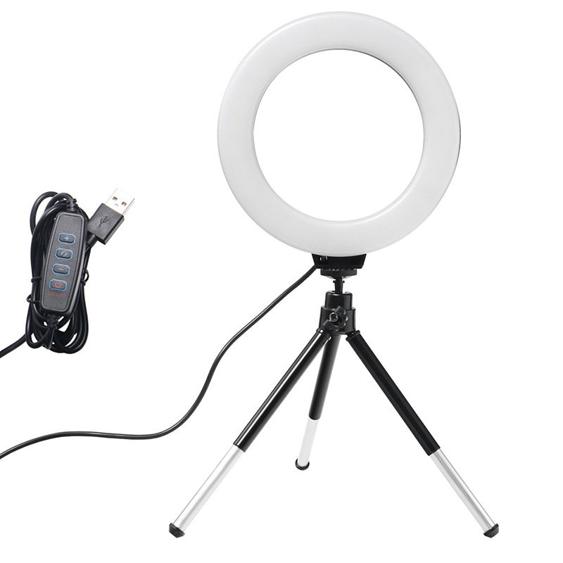 Photography Lighting Circle - 6 インチリングライト三脚付き Led 高輝度リングランプライトリムソング照明写真撮影 Selfie リングライト右ライト