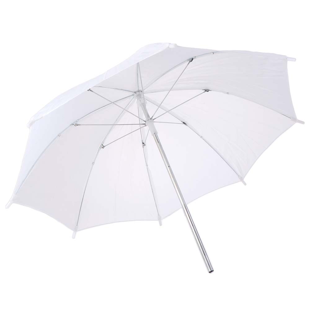 Photography Lighting Umbrella - 50cm/20インチ写真撮影用傘 金属製ハンドル 軽量布製照明傘 ディフューザー プロフェッショナル ホワイト