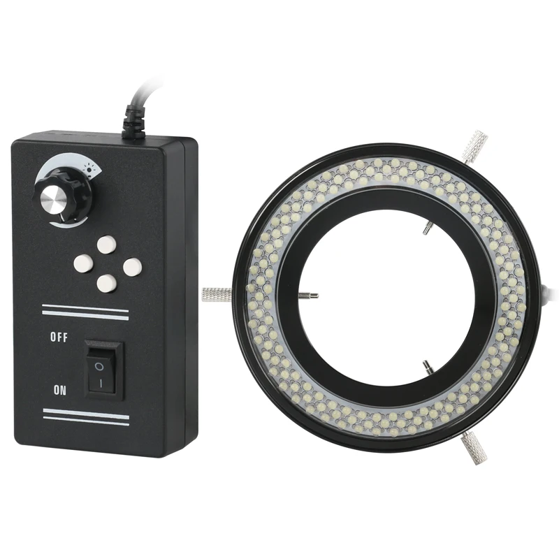 Photography Lighting Circle - 産業用4ゾーン-4輪駆動駆動,ステレオ顕微鏡カメラ用LEDリングライト144輝度調整可能