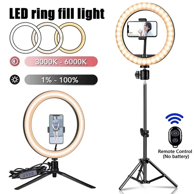Photography Lighting Circle - LED Selfie リング照明写真撮影用 Selfie リングランプ USB