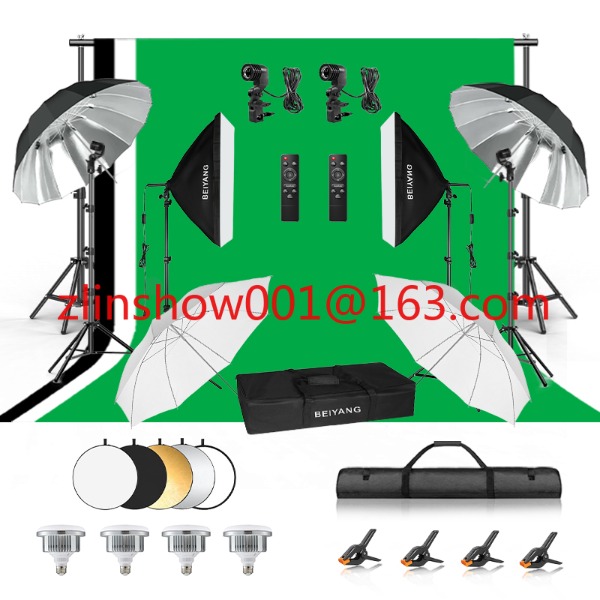 Photography Lighting Umbrella - 写真スタジオ機材 2.6*3m/2*3m 背景スタンド 撮影用背景セット ソフトボックス アンブレラ
