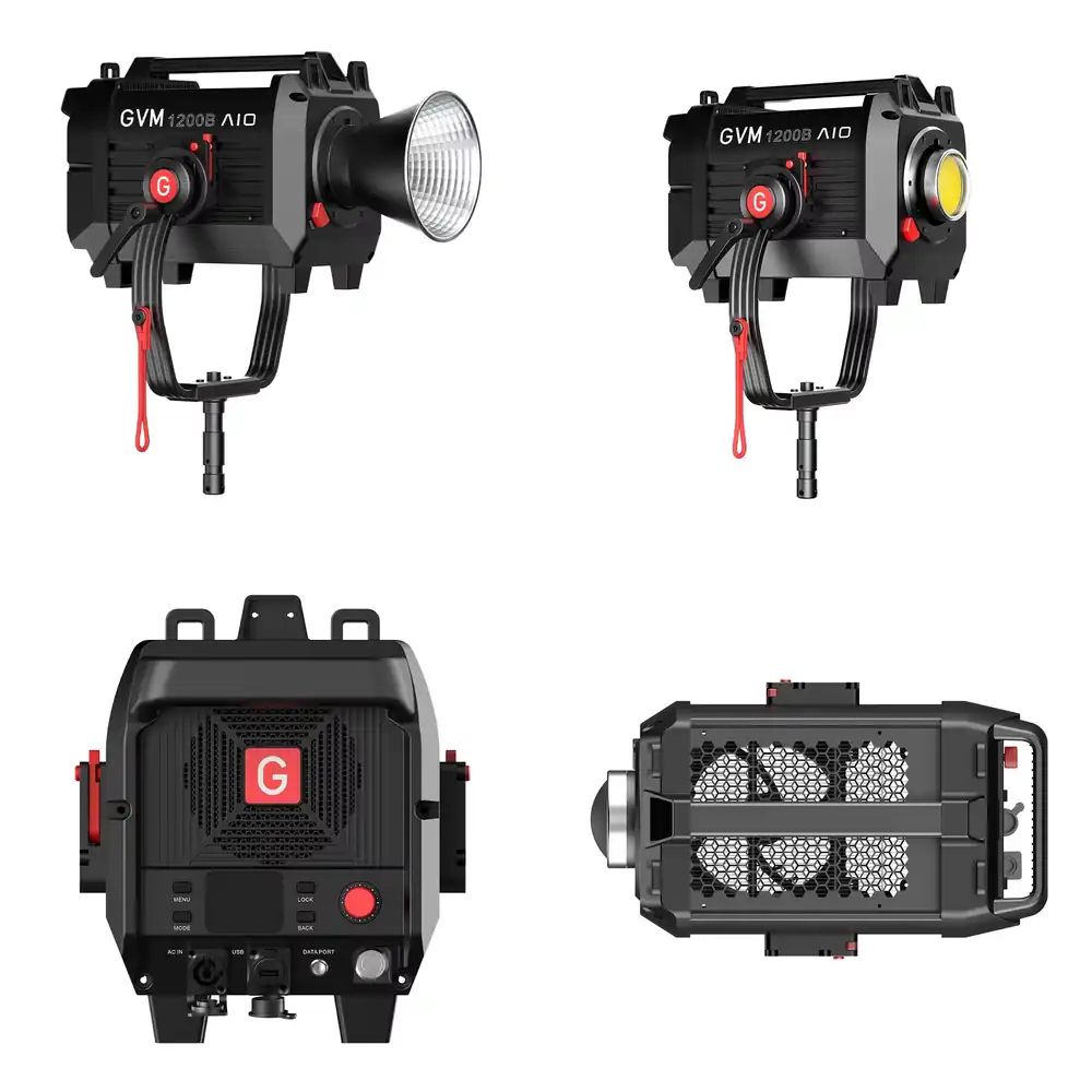 Photography And Lighting - GVM SD1200B AIO 1200W 撮影用COB二色点光源LED COBビデオデイライトスポットライト