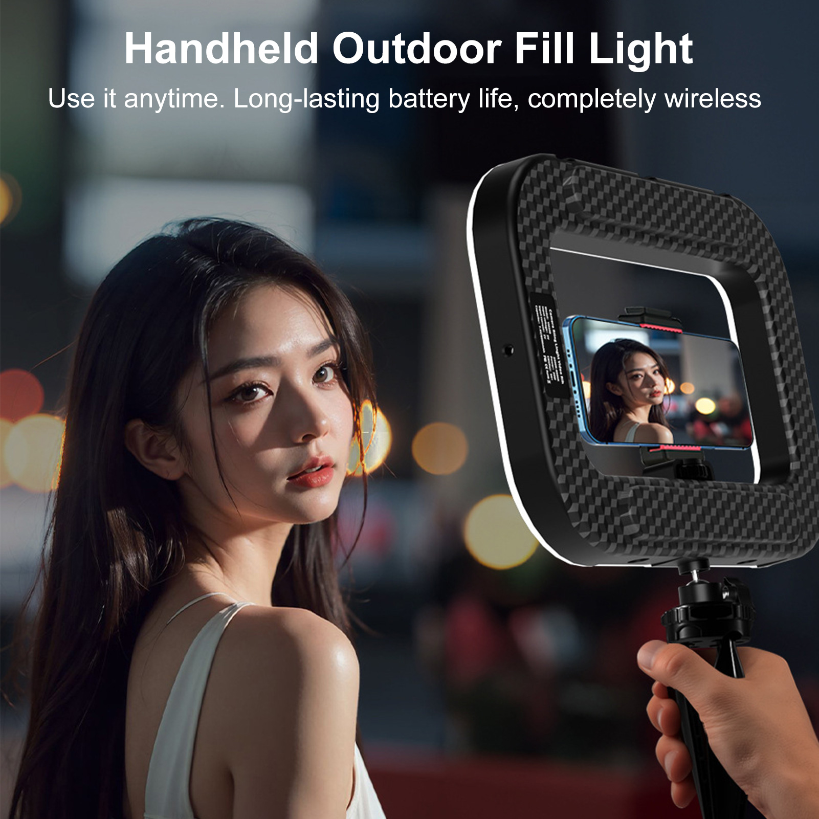 充電式携帯電話ライト、ハンドヘルドフォンスタビライザー（スマ - Photography Lighting Circle のレビューと価格