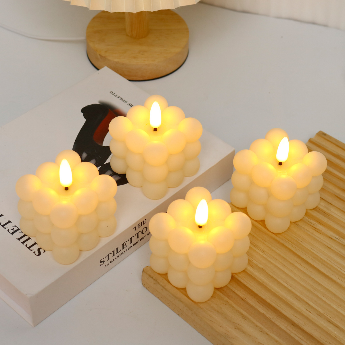 LEDキャンドルキューブ 結婚式、誕生日、クリスマスデコレー - Photography And Lighting のレビューと価格