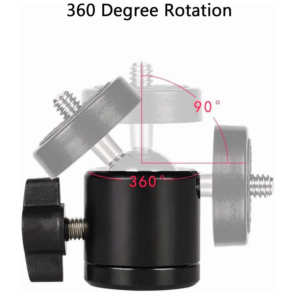 ミニボールヘッド 1/4インチネジ 360度回転 アルミ製三 - Photography Lighting Circle のレビューと価格