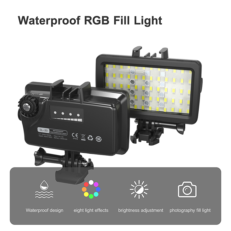 RGB/LED水中撮影用フィルライト 防水ポータブルダイビン - Photography Lighting Rgb のレビューと価格