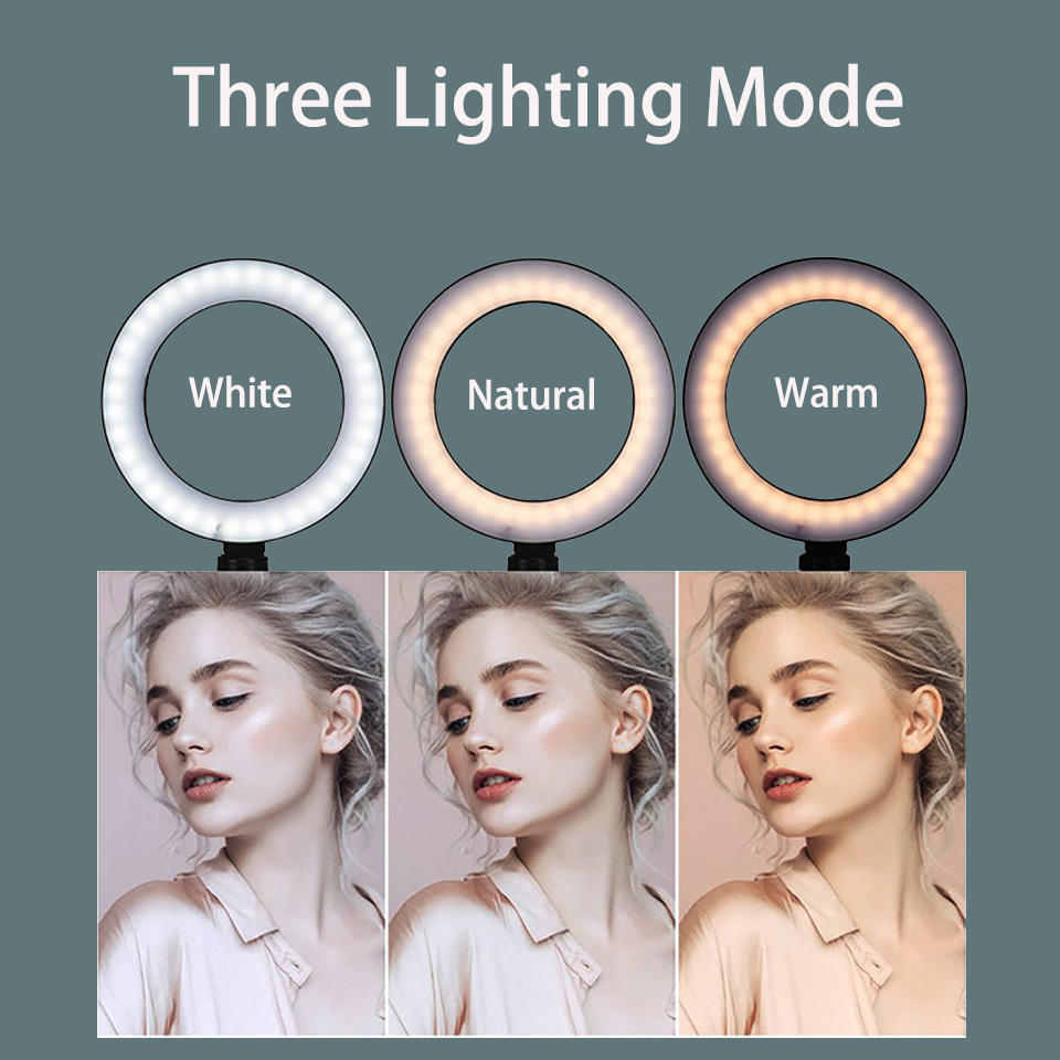 6 インチリングライト三脚付き Led 高輝度リングランプラ - Photography Lighting Circle のレビューと価格