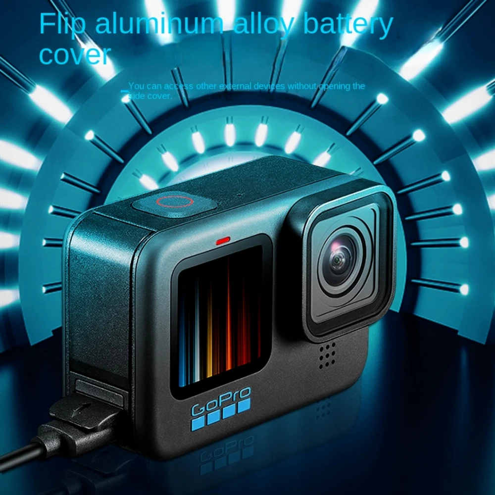 Gopro-ドローン用の黒いバッテリーカバー,取り外し可能な - Gopro Action Camera Hero 11 Black のレビューと価格