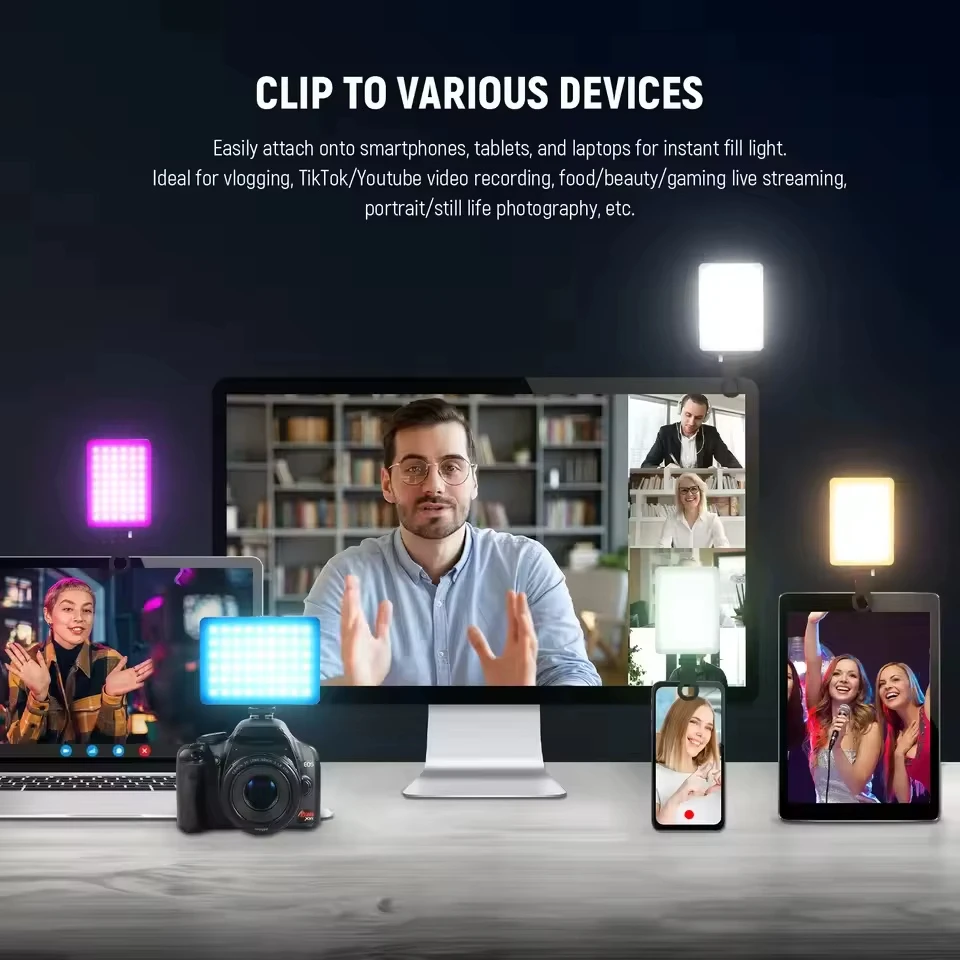 ミニRGB LEDフィルライト ポータブルポケットクリップラ - Photography Lighting Rgb のレビューと価格
