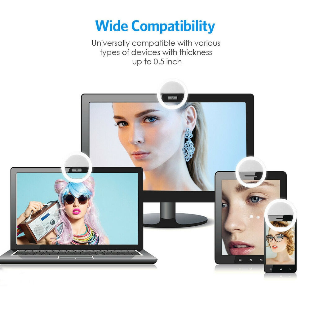 LEDセルフィーフィルライトUSB充電式LEDセルフィーリン - Photography And Lighting のレビューと価格