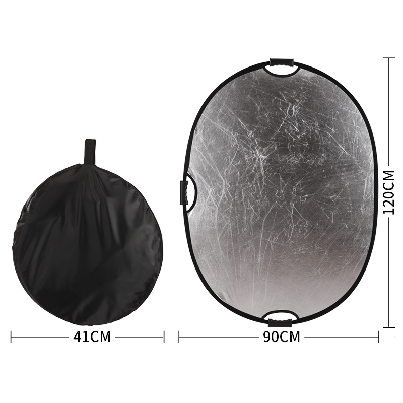 ポータブル 2-in-1 35x47インチ/90x120cm - Reflector Disc Silver のレビューと価格