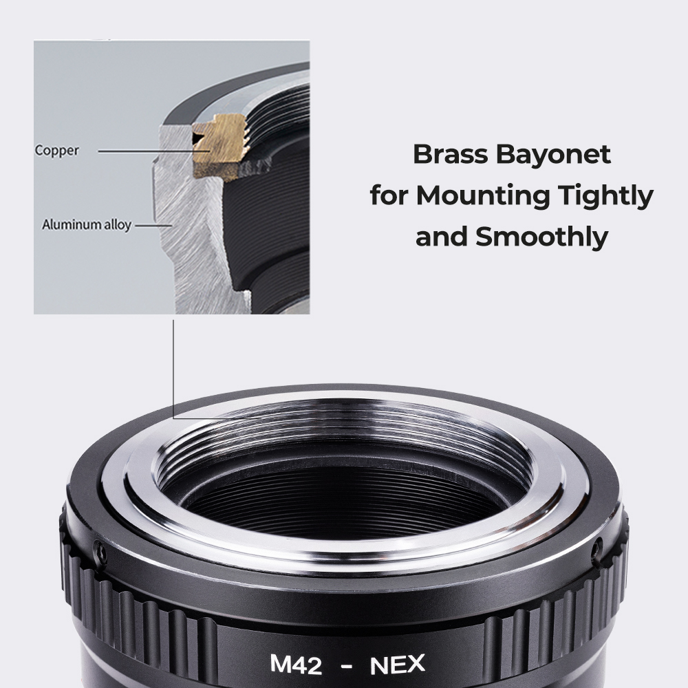 K&F CONCEPT レンズアダプター M42 Canon - Sony Camera A6400 のレビューと価格