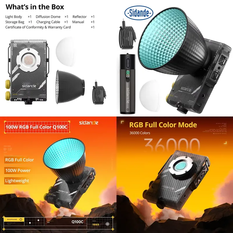 Sidande Q100C Q100Lite 光学100Wハ - Photography And Lighting のレビューと価格