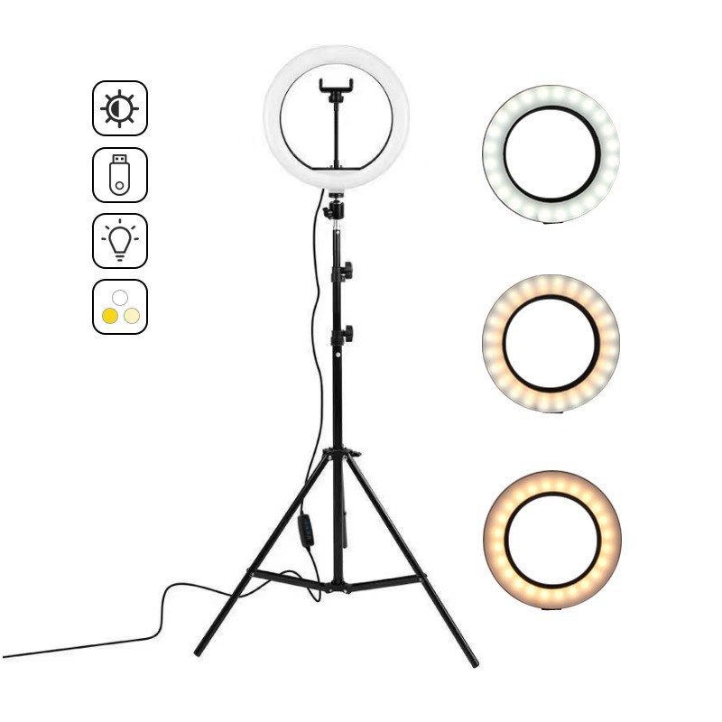 LEDセルフィーリング照明,写真ランプ,USB,リモコン,ラ - Photography Lighting Circle のレビューと価格