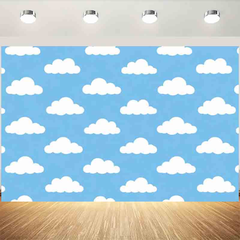 漫画風のシンプルな青空と白い雲の写真背景、新生児や子供の誕生 - Photography Lighting For Portraits のレビューと価格