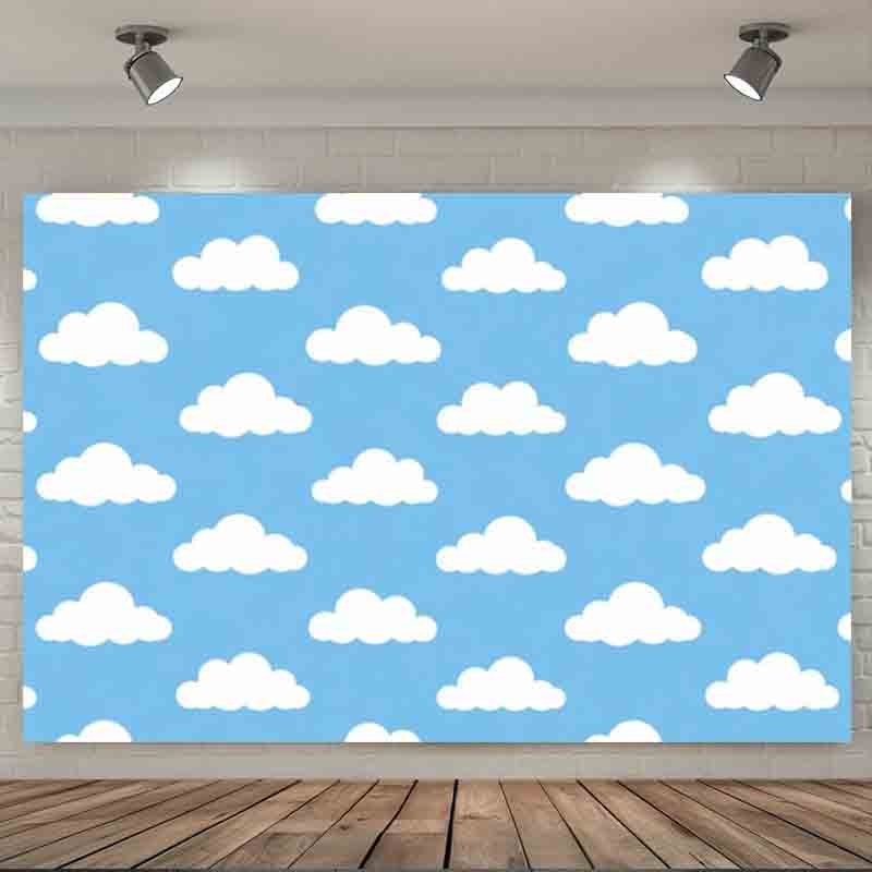 漫画風のシンプルな青空と白い雲の写真背景、新生児や子供の誕生 - Photography Lighting For Portraits のレビューと価格