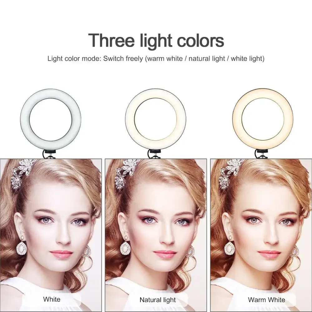 三脚付きLEDセルフィーリングライト,電話ホルダー,円形充填 - Photography Lighting Circle のレビューと価格