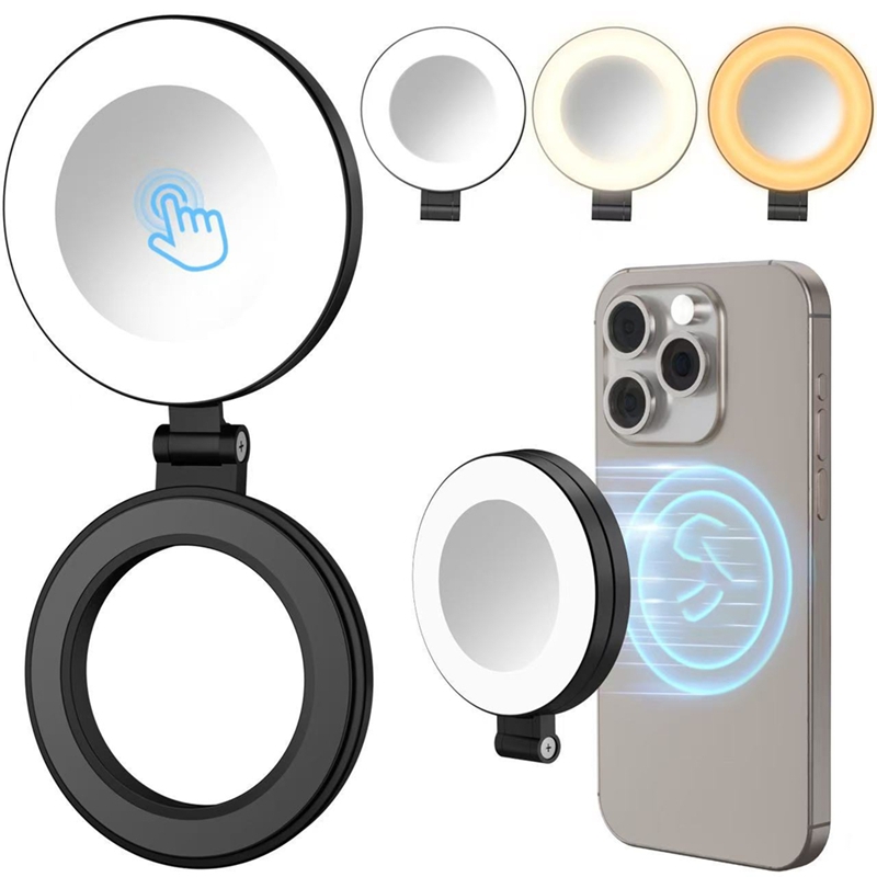 3段階速度調整ミニ磁気ポケットライト、自撮りミラー交換用ライ - Photography And Lighting のレビューと価格