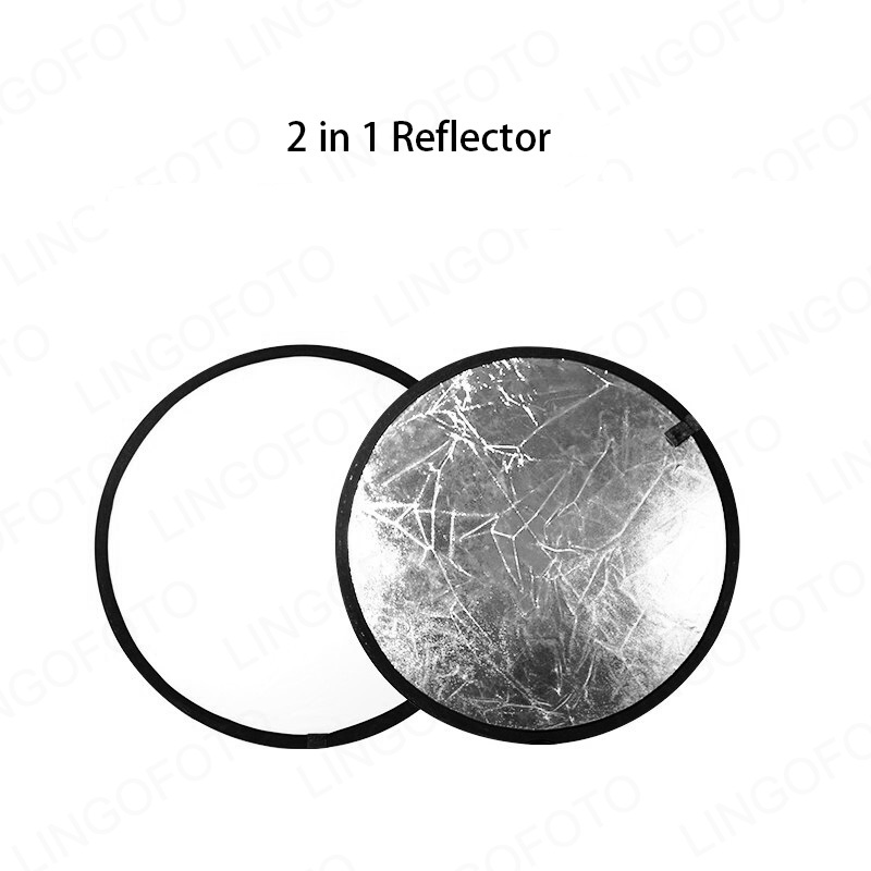 2 in 1、40cm折りたたみ式ラウンドディスクスタジオラ - Reflector Disc Silver のレビューと価格