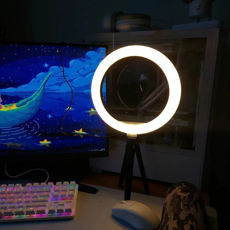Desiontal 26cmリングライト、三脚スタンド付き、 - Photography Lighting Circle のレビューと価格