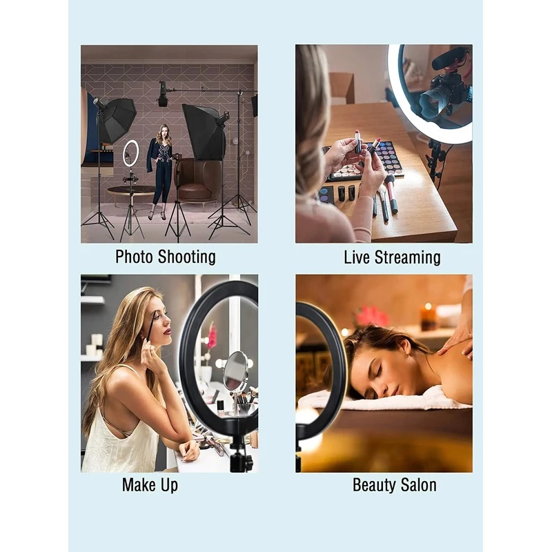 Desiontal 26cmリングライト、三脚スタンド付き、 - Photography Lighting Circle のレビューと価格