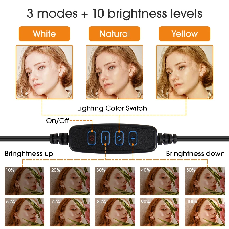 10 インチ LED Selfie リングライトサークル補助 - Photography Lighting Circle のレビューと価格