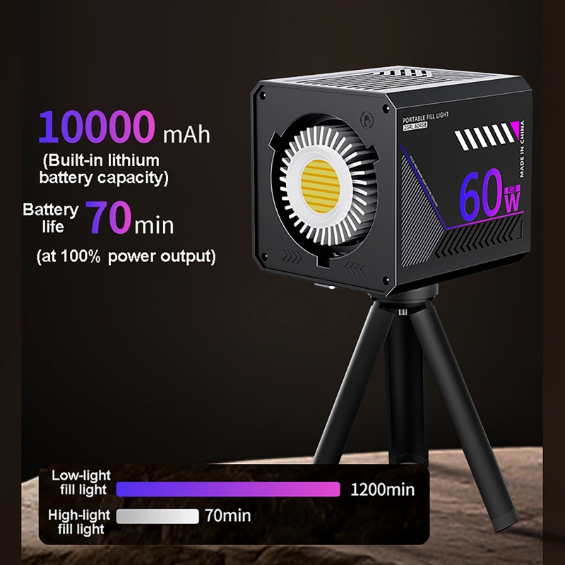60W RGBビデオライト ポータブルLED撮影スタジオライ - Photography Lighting Rgb のレビューと価格