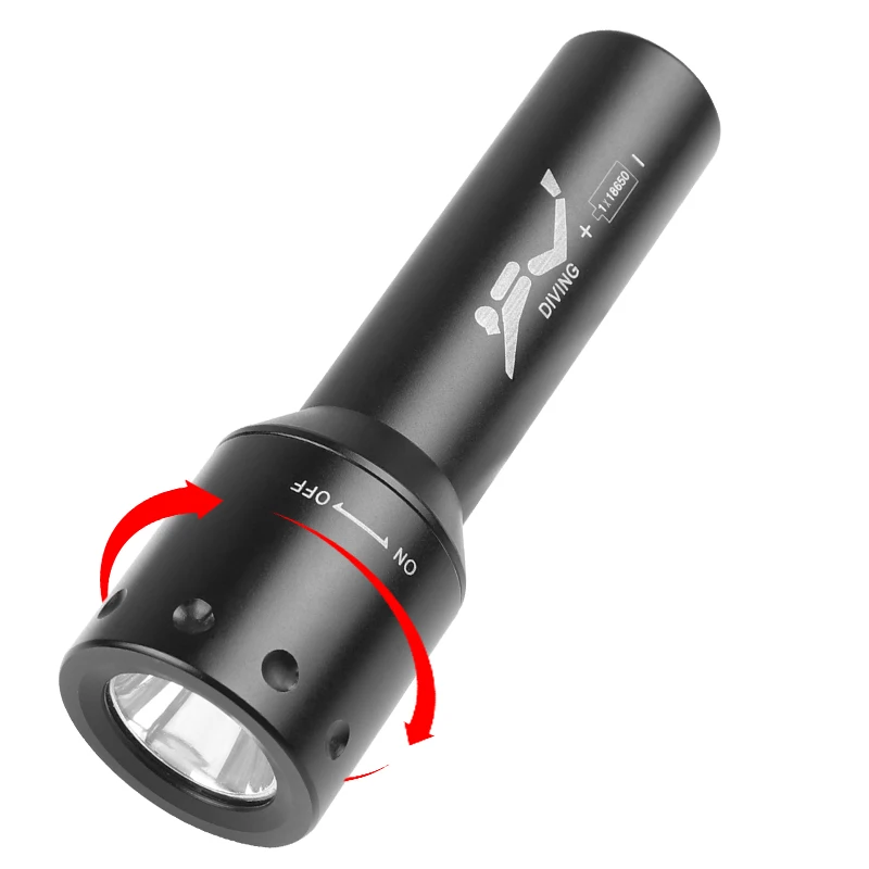 新しい T6 LED ダイビングトーチ長距離水中作業写真照明 - Photography And Lighting のレビューと価格