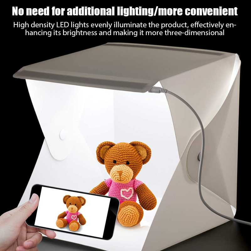 ミニ折りたたみフォトブースソフトボックス小型LEDランプポー - Softbox Portable Strip のレビューと価格