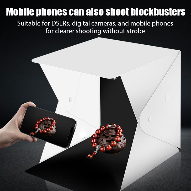 ミニ折りたたみフォトブースソフトボックス小型LEDランプポー - Softbox Portable Strip のレビューと価格