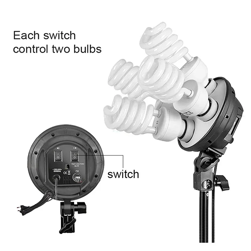 E27 4in1ランプヘッドホルダー付き写真スタジオ照明キッ - Photography Lighting For Portraits のレビューと価格