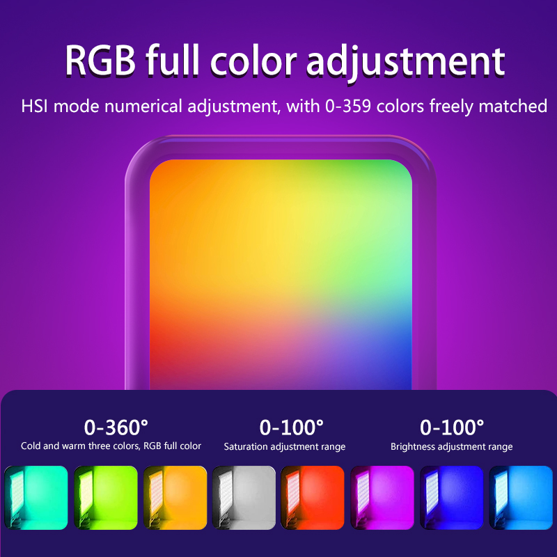ポータブルミニRGBビデオライト、写真撮影用6500K LE - Photography Lighting Rgb のレビューと価格