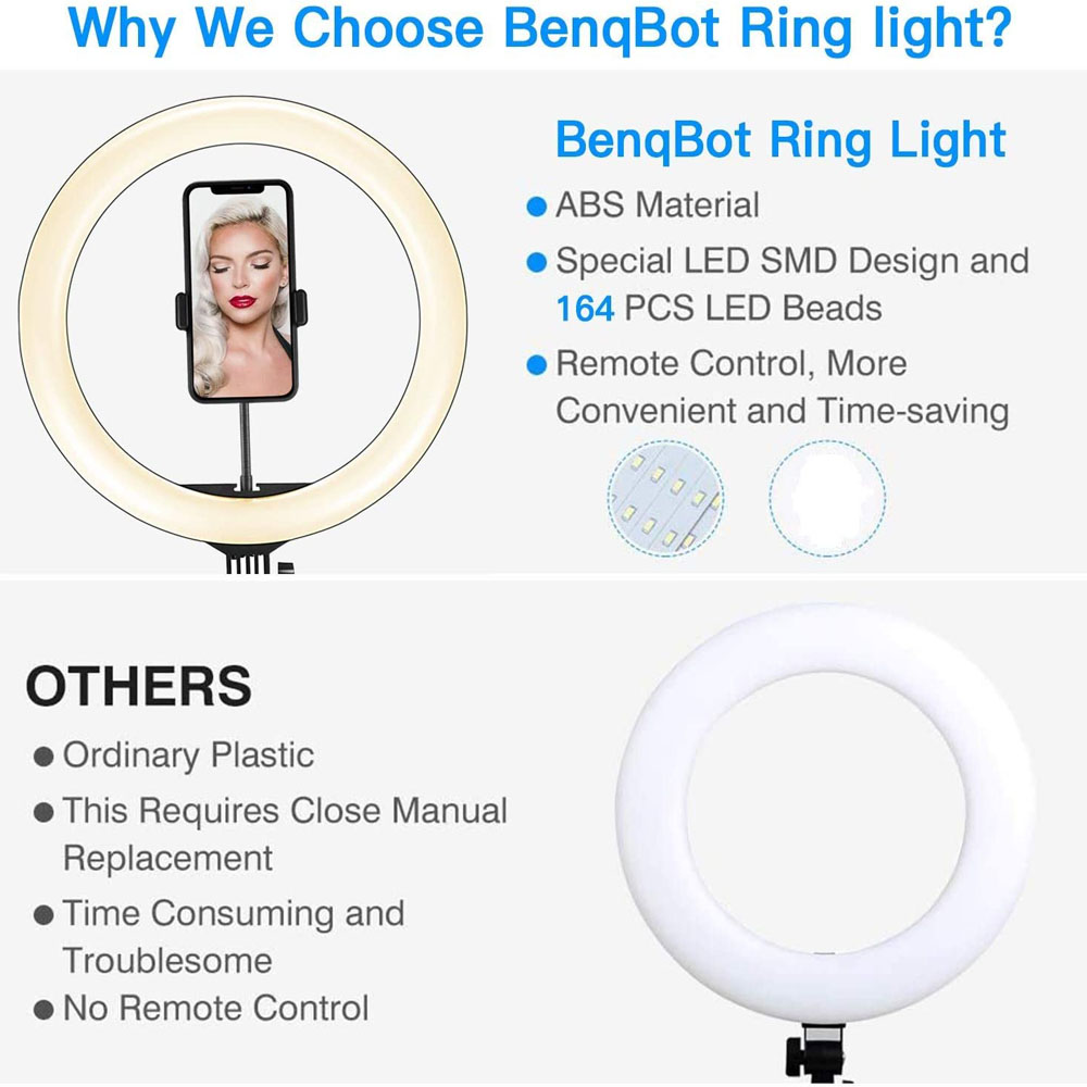 26 33 センチメートルビデオライト調光可能なライト Se - Photography Lighting Circle のレビューと価格